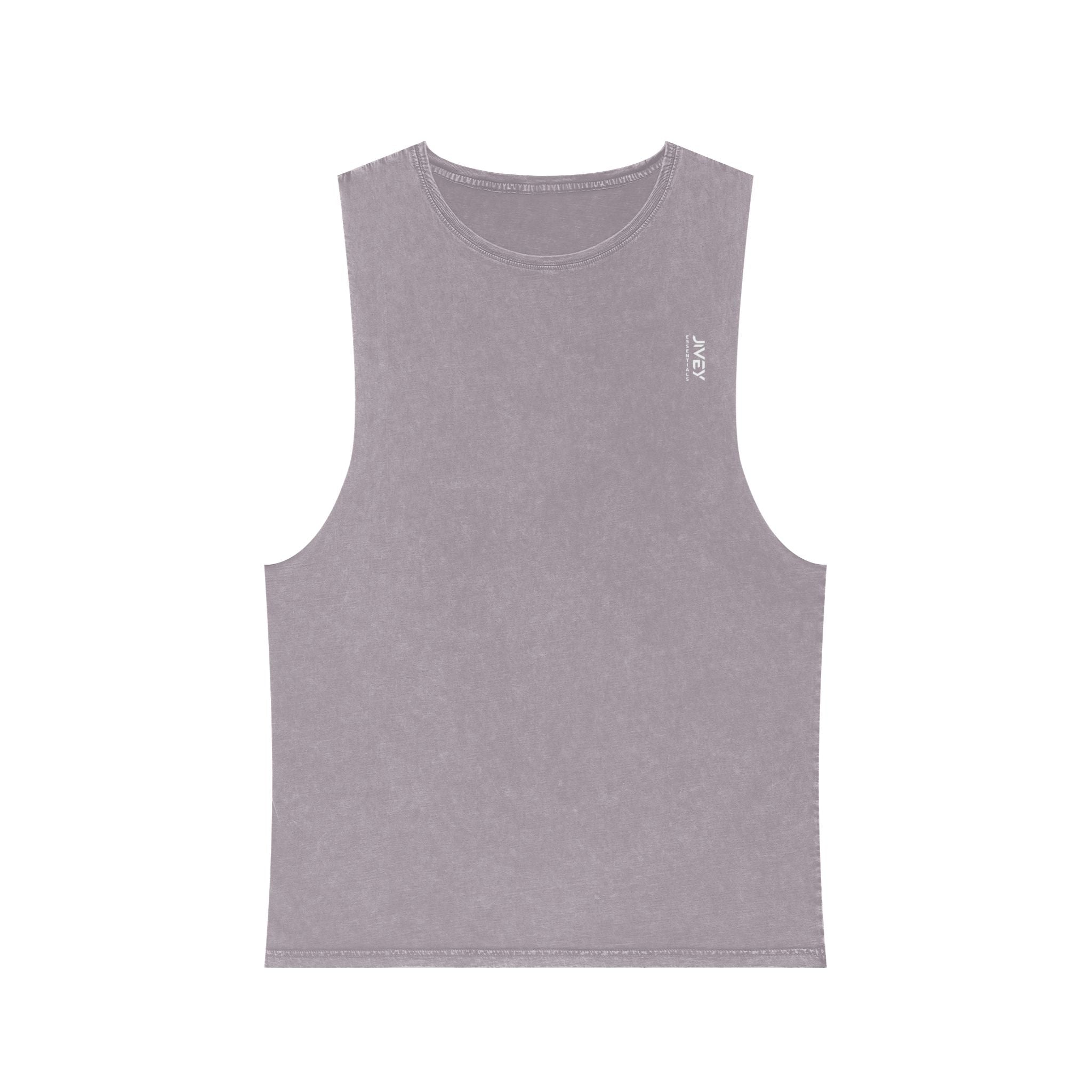 JIVEY Essentials Unisex Regular-fit Cotton Stonewash Tank Top