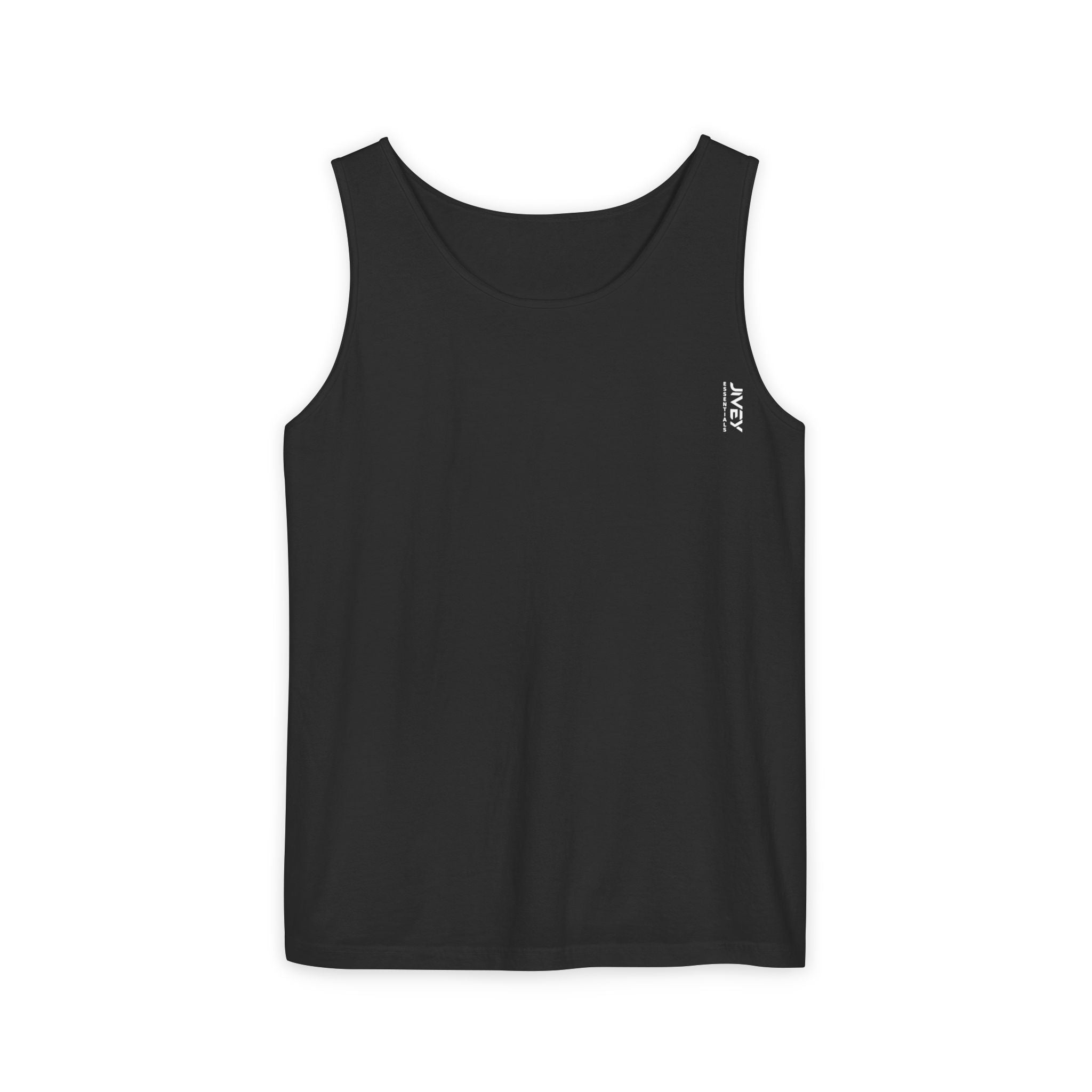 JIVEY Essentials Unisex Relaxed-fit Dark Garment-Dyed Tank Top
