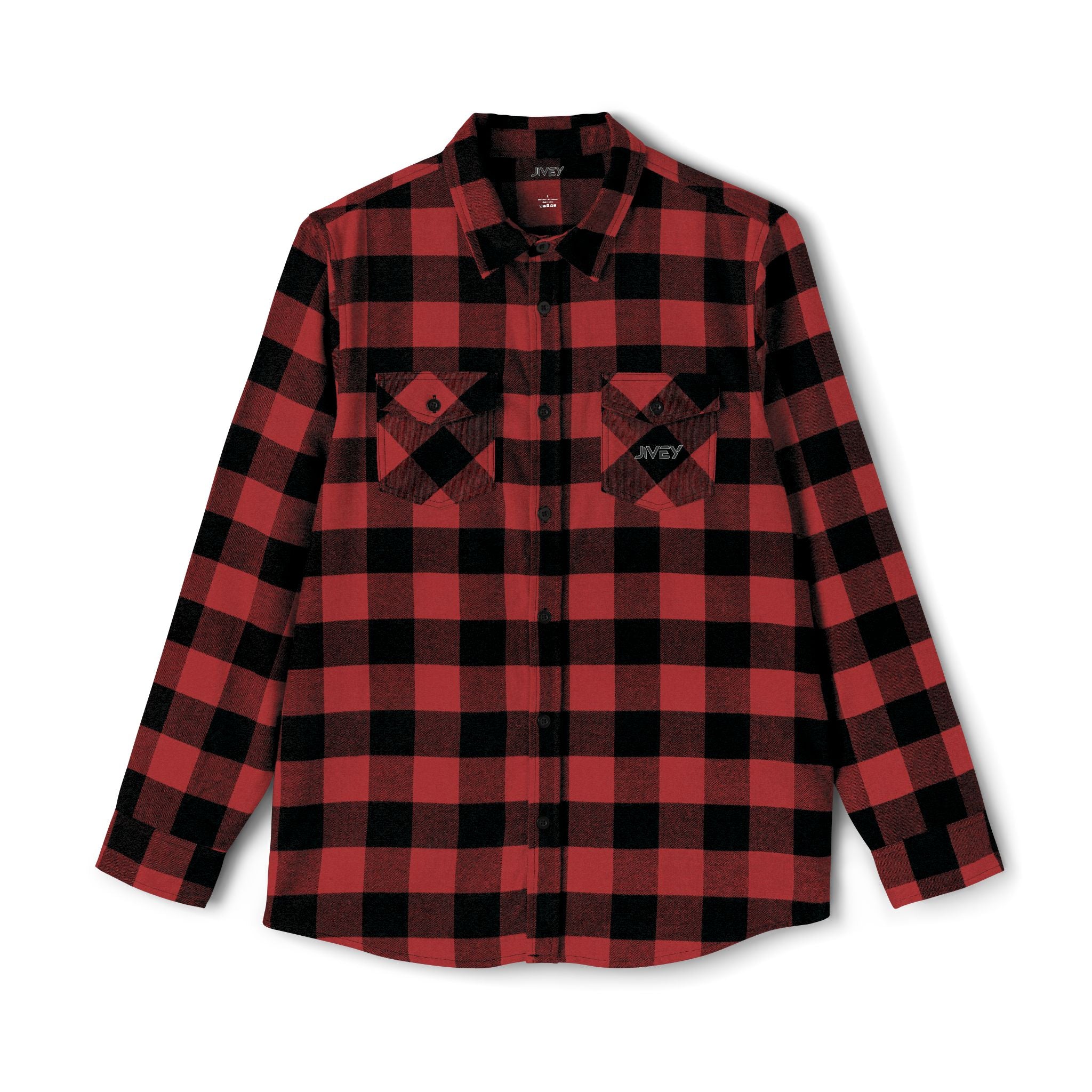 JIVEY Essentials Unisex Flannel Double Pockets Shirt