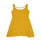 JIVEY Eminent Mid-length Comfy Mustard Skater Dress