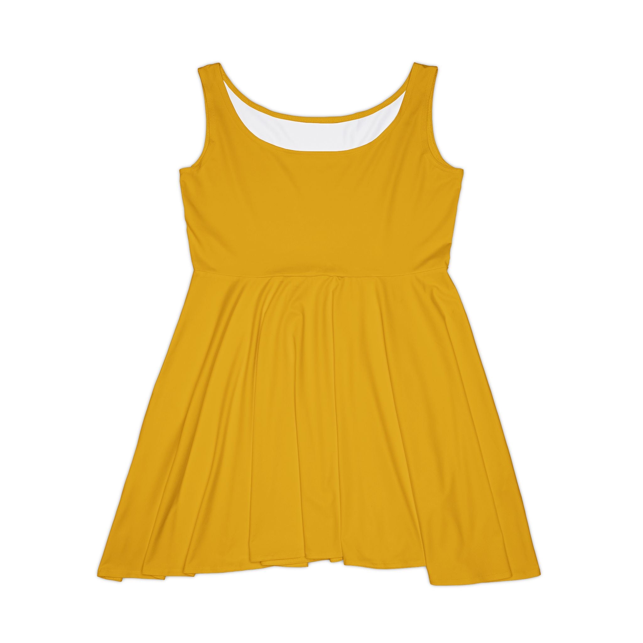 JIVEY Eminent Mid-length Comfy Mustard Skater Dress