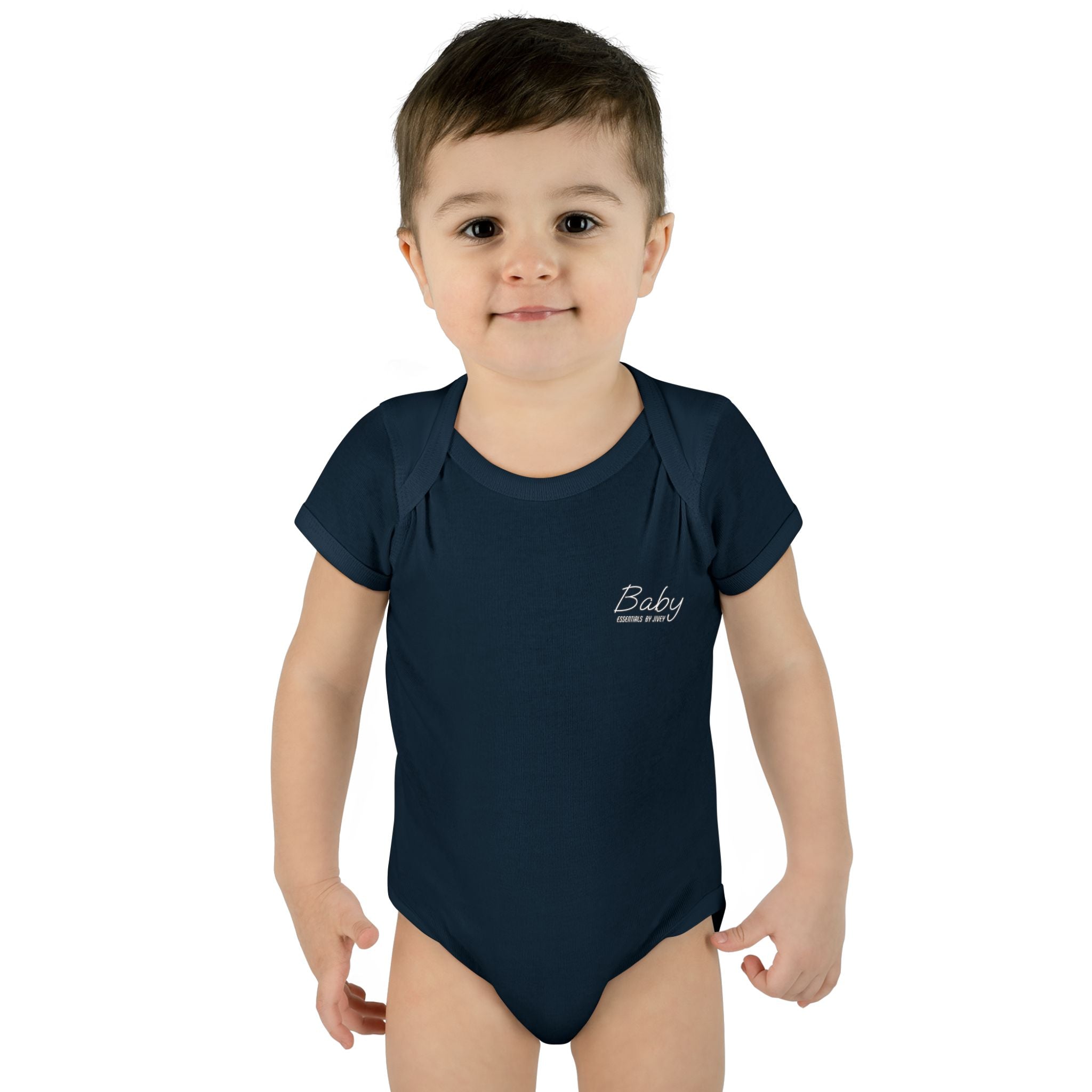 JIVEY Essentials Infant Baby Rib Short Sleeves Pink Bodysuit