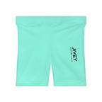 JIVEY Essentials Women's Moisture-wicking Skinny-fit Light Aquamarine Biker Shorts