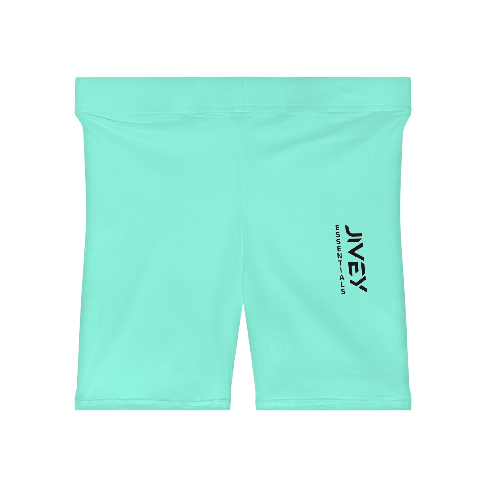 JIVEY Essentials Women's Moisture-wicking Skinny-fit Light Aquamarine Biker Shorts