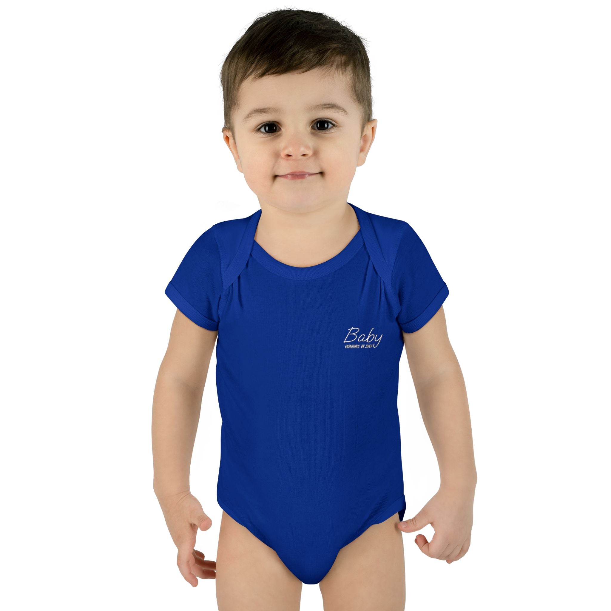 JIVEY Essentials Infant Baby Rib Short Sleeves Pink Bodysuit