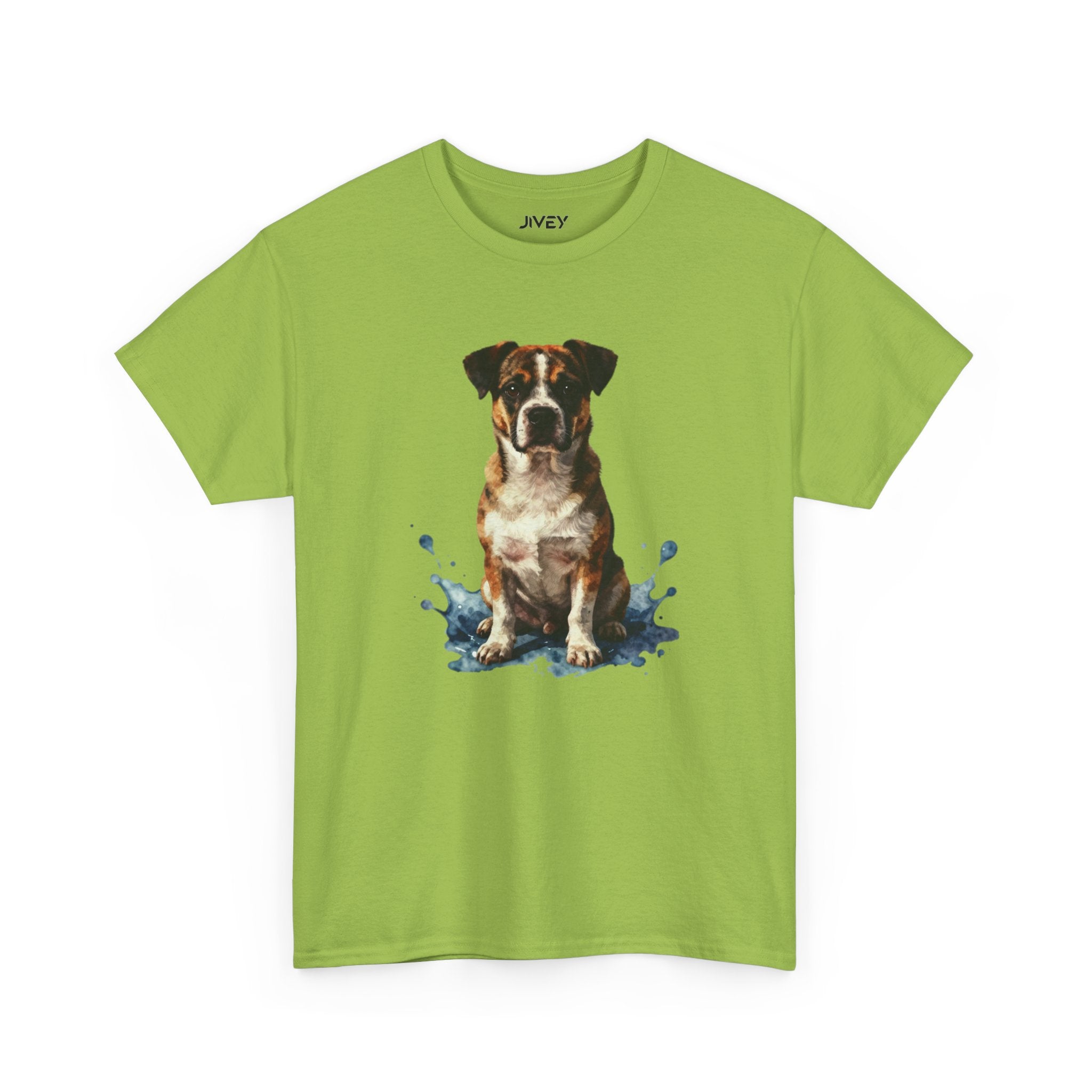 Watercolor Pet Splash Art Style Heavy Cotton Tee