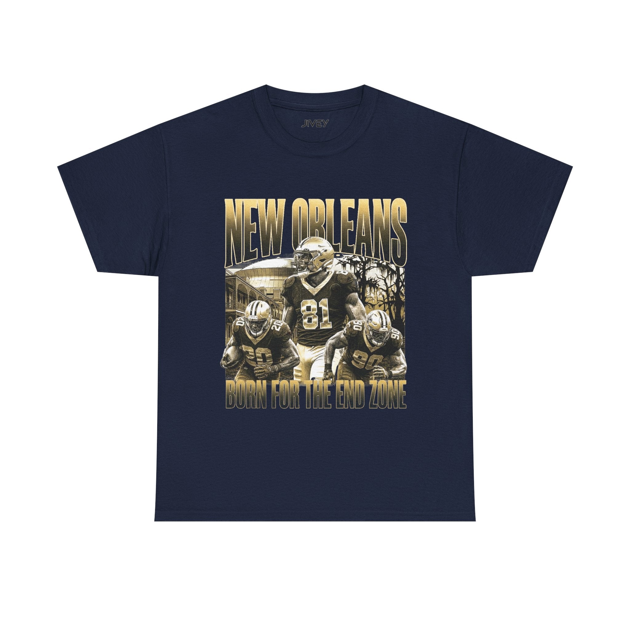 New Orleans End Zone Football Dark Tones T-shirt
