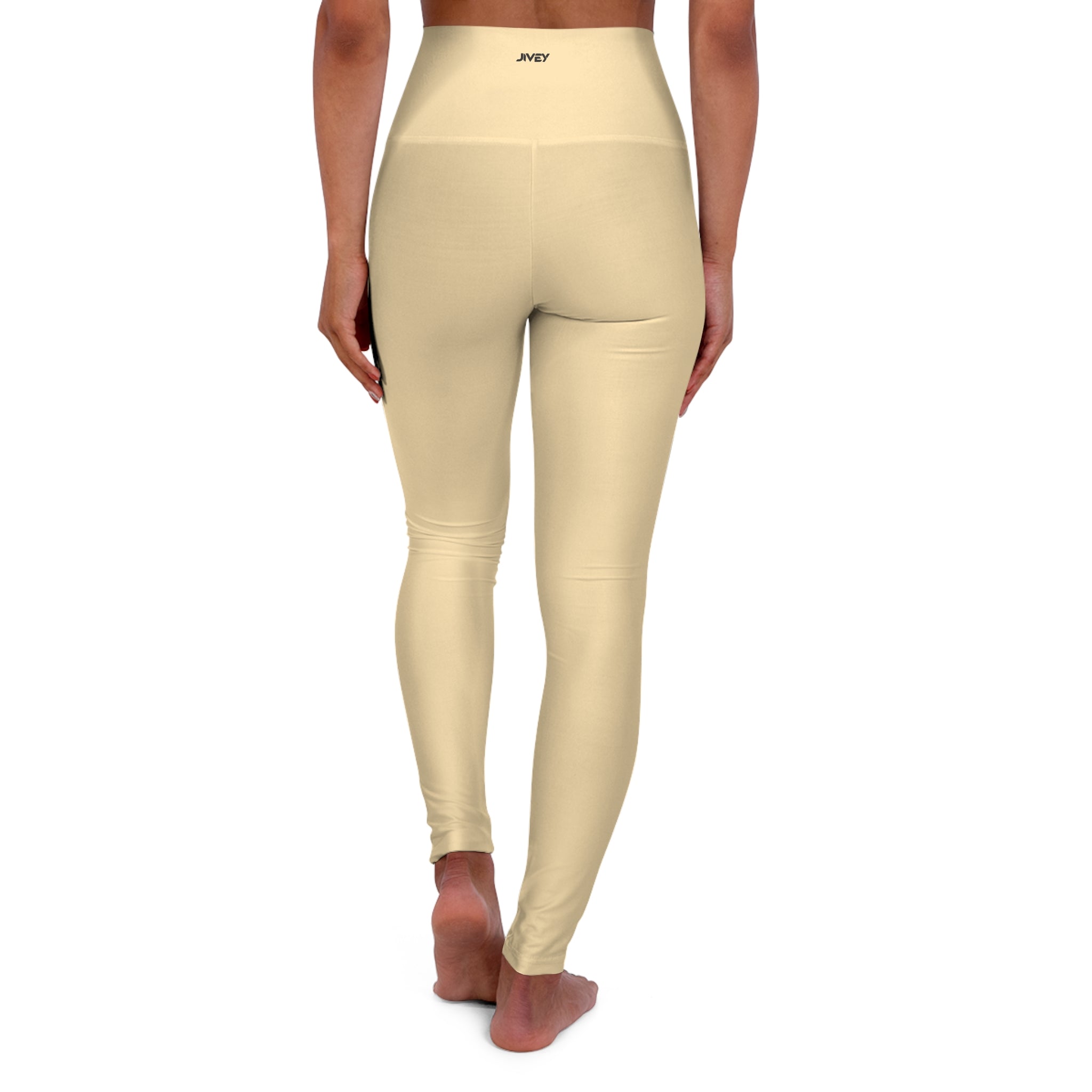 JIVEY Essentials Women's High Waisted Skinny-fit Peach Yoga Leggings