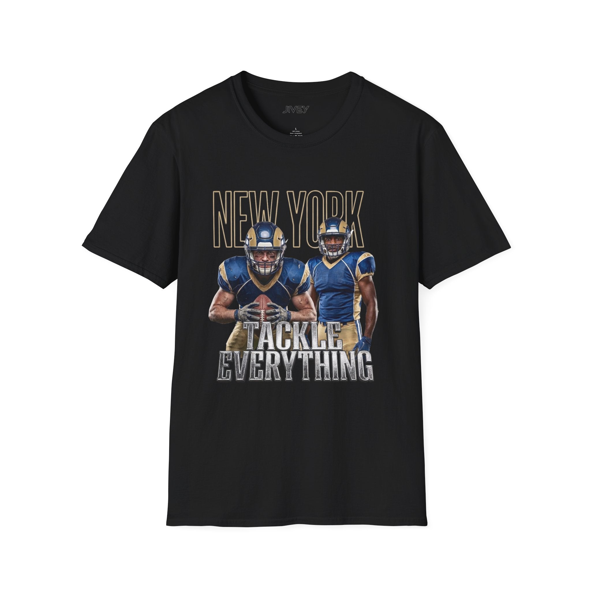 New York Tackle Team Football Black Tee