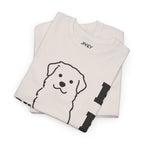 Single Line Pet Art Style Heavy Cotton Tee