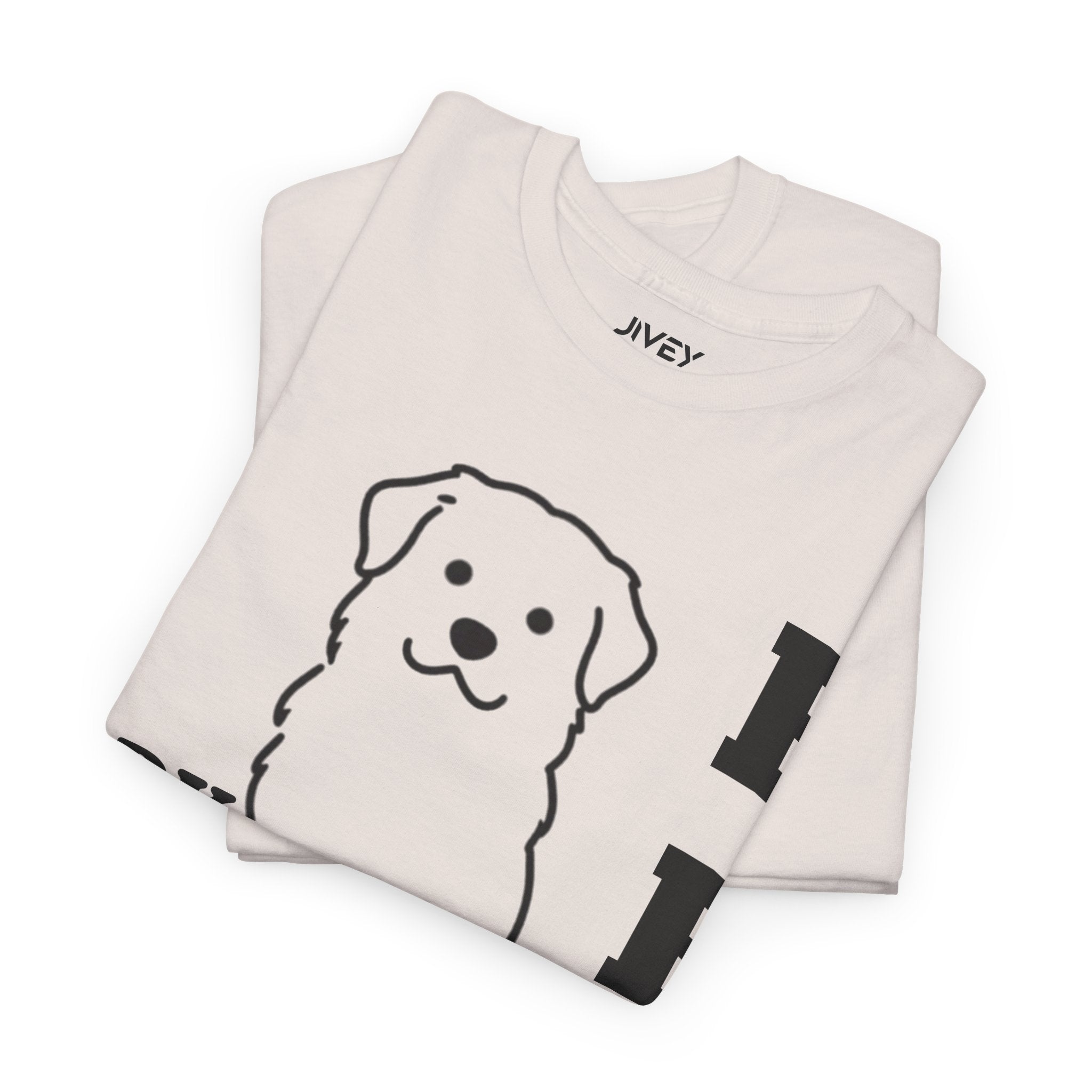 Single Line Pet Art Style Heavy Cotton Tee