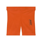 JIVEY Essentials Women's Moisture-wicking Skinny-fit Red Gold Biker Shorts