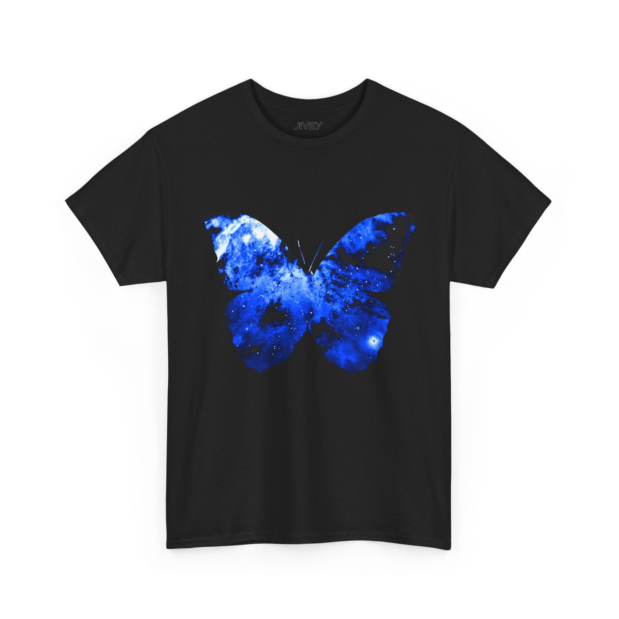 Butterfly Cosmos Silhouette Blue Lens Softstyle Cotton Tee