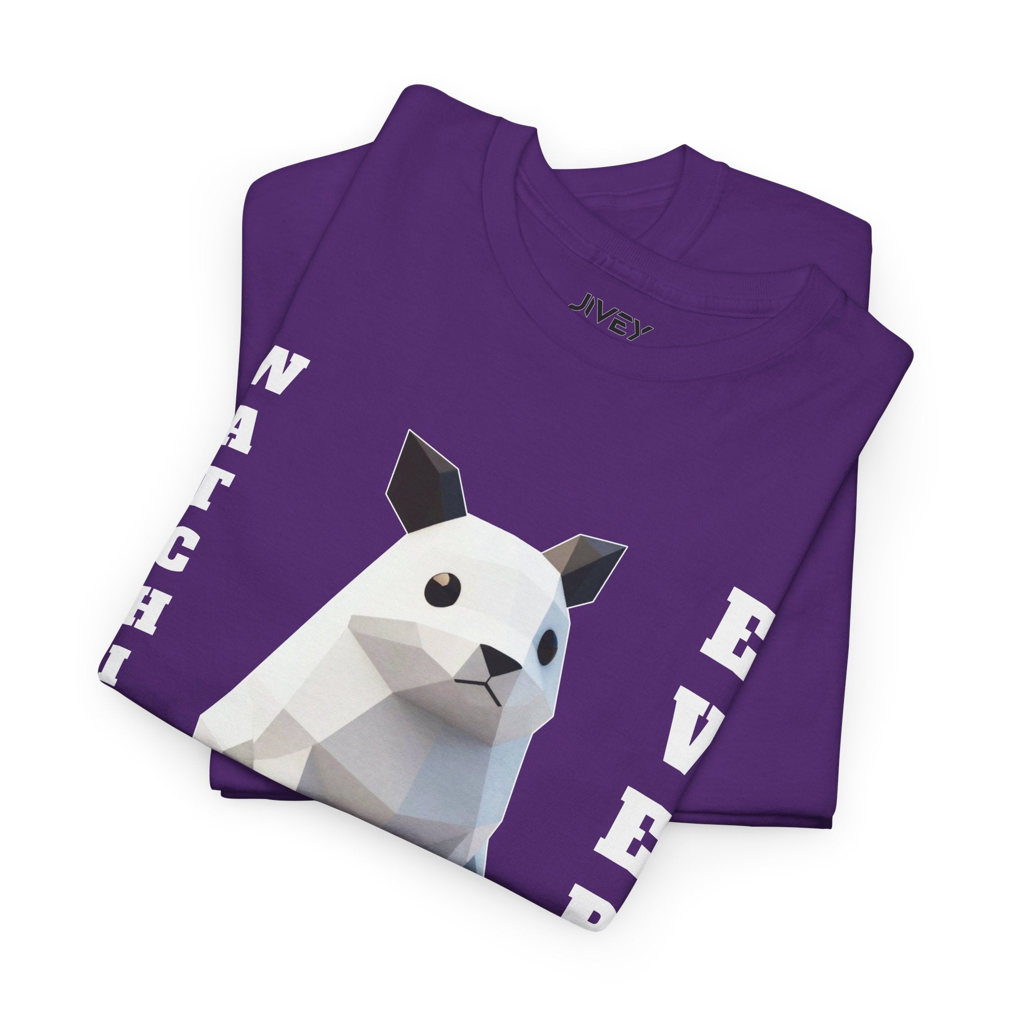 Geometric Pet Cat Low Poly Aesthetic Heavy Cotton Tee