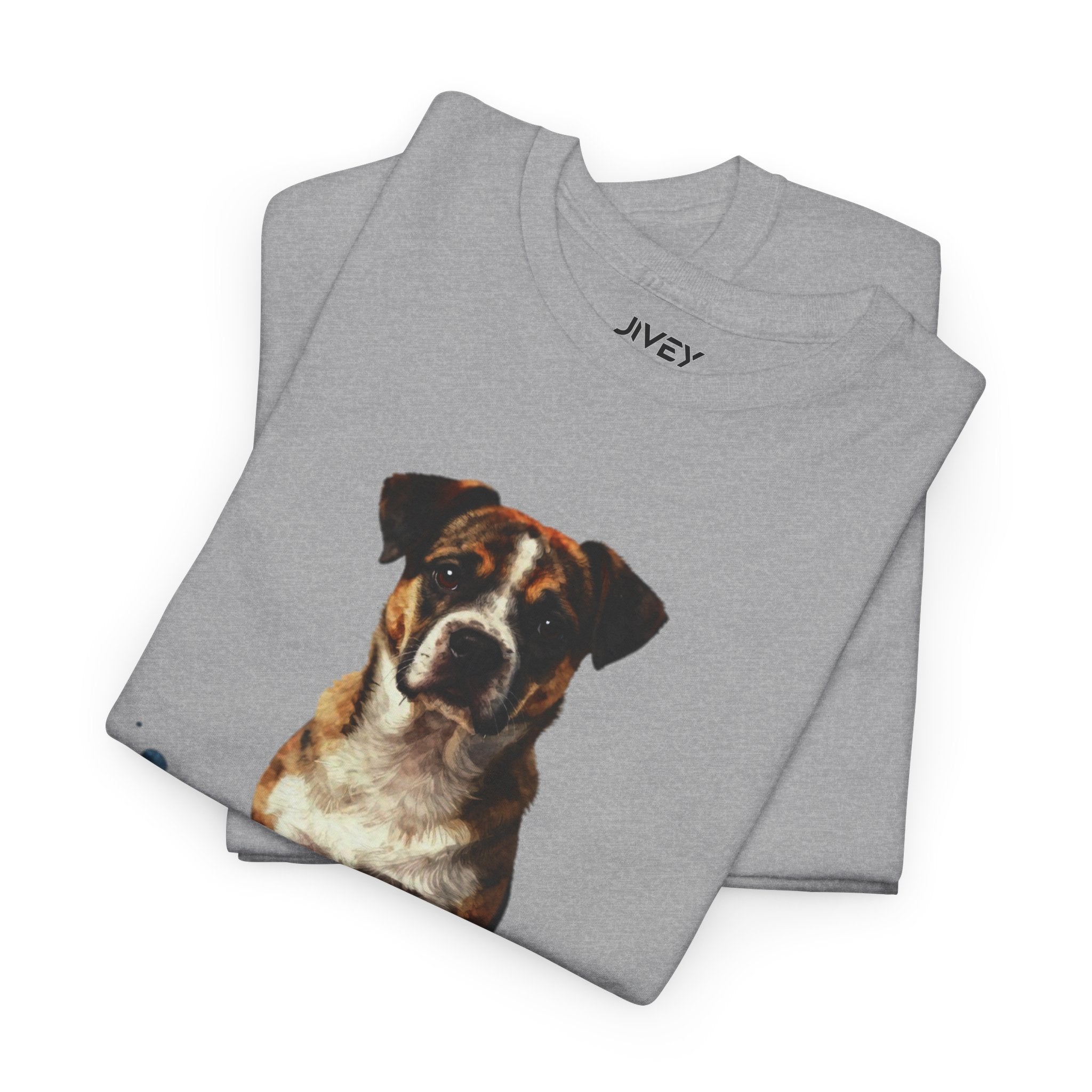 Watercolor Pet Splash Art Style Heavy Cotton Tee