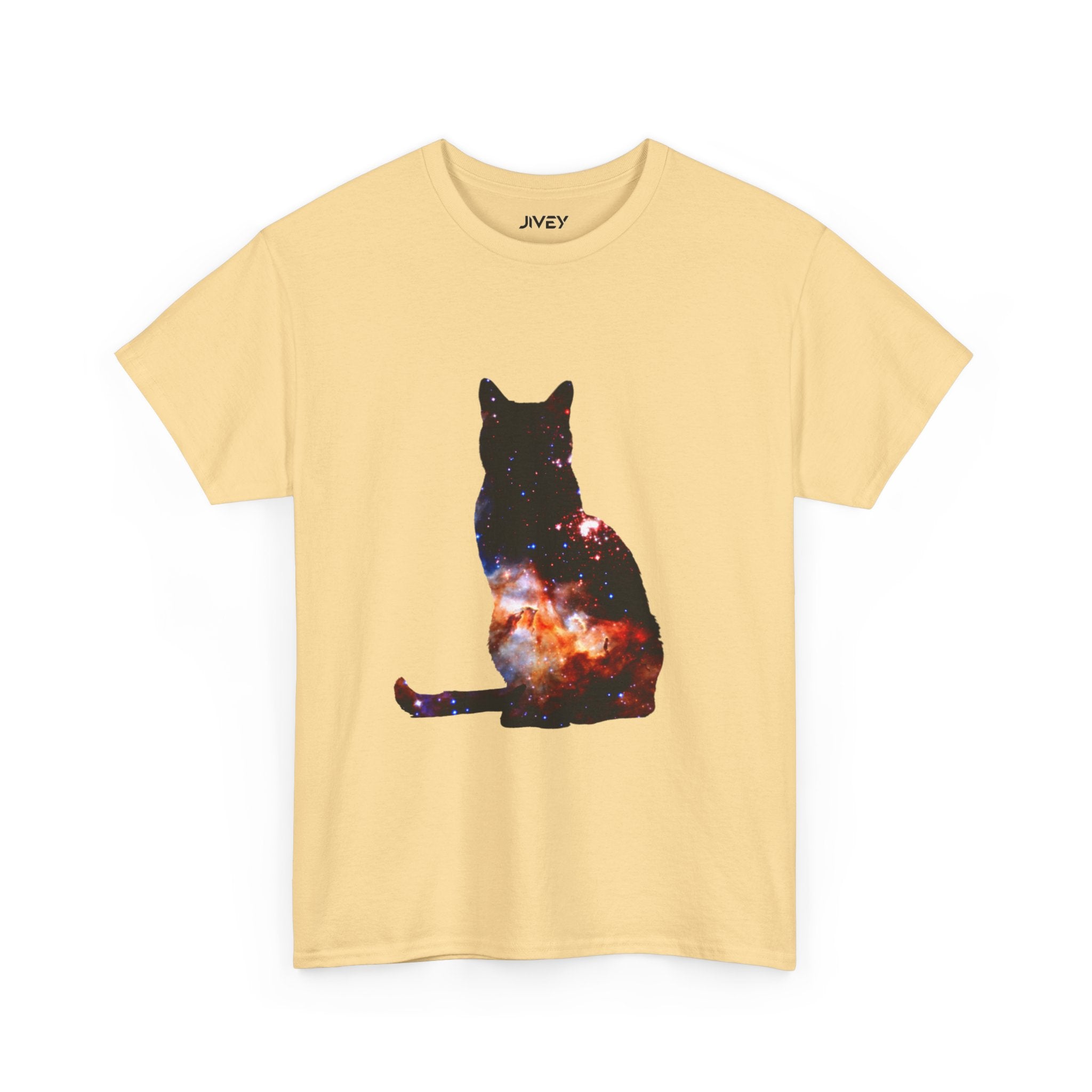 Cat Cosmos Silhouette Softstyle Cotton Tee