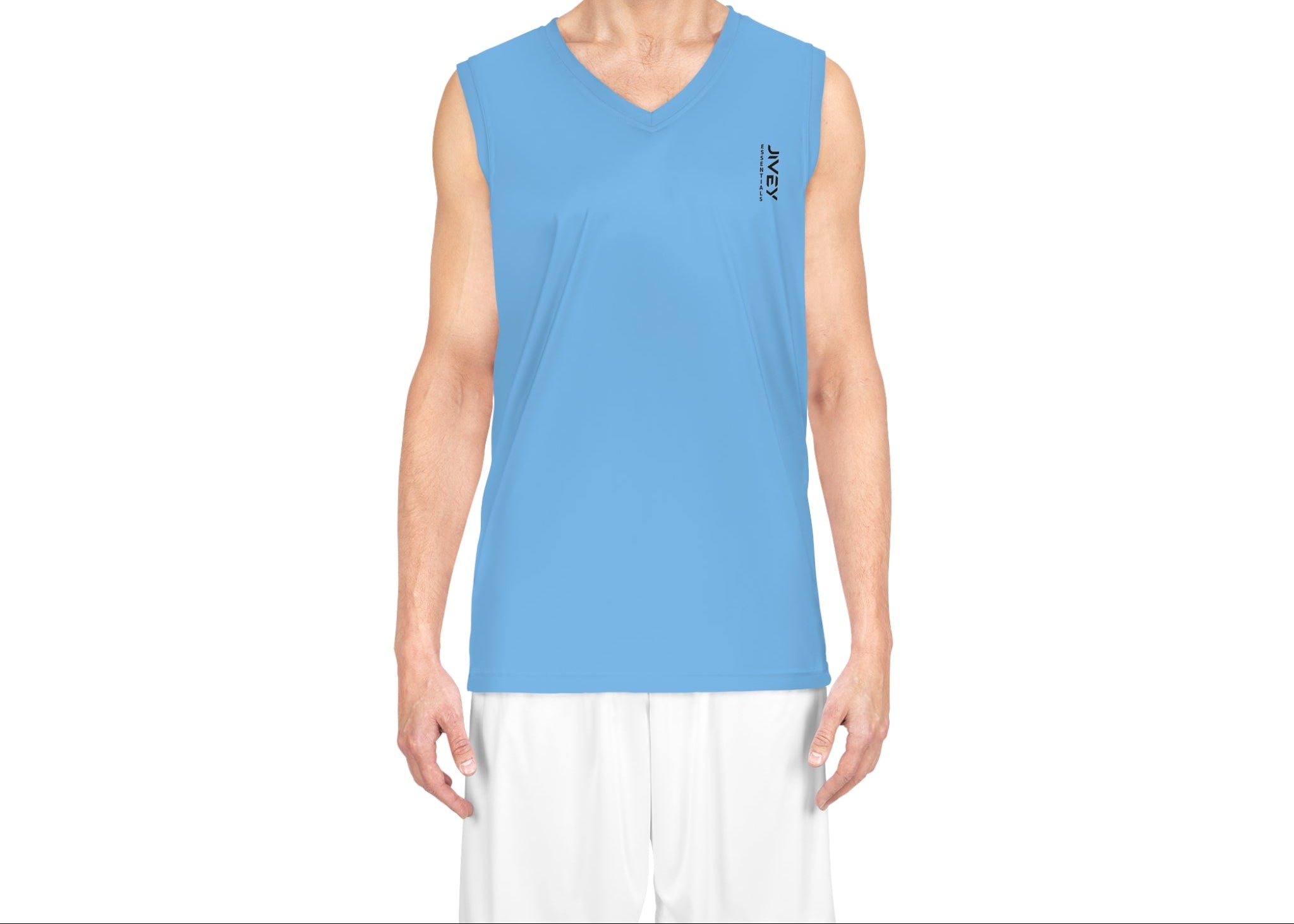 JIVEY Essentials Men's Moisture-wicking Denim Blue Basketball Jersey