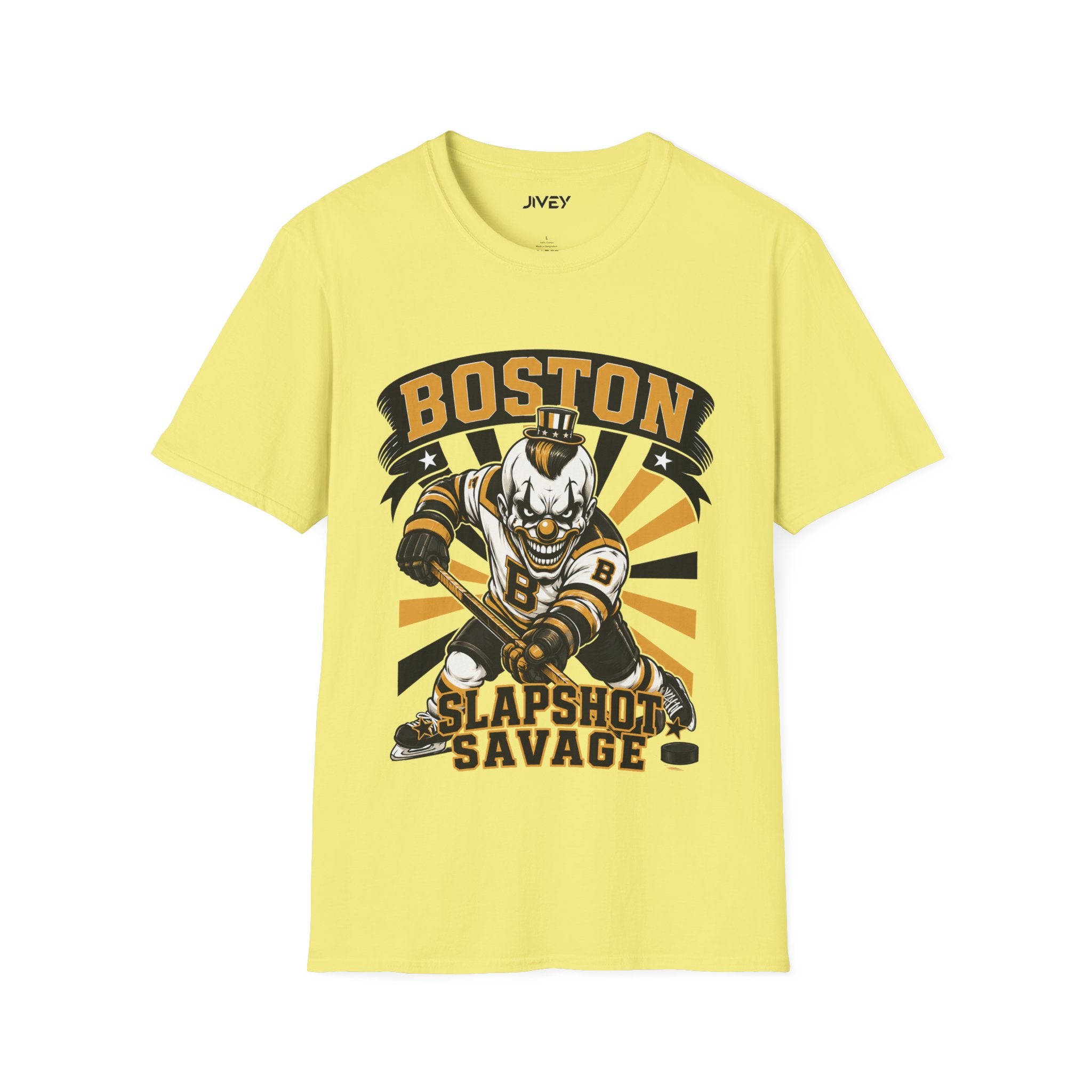 Boston slapshot Savage Hockey Yella tones Tee