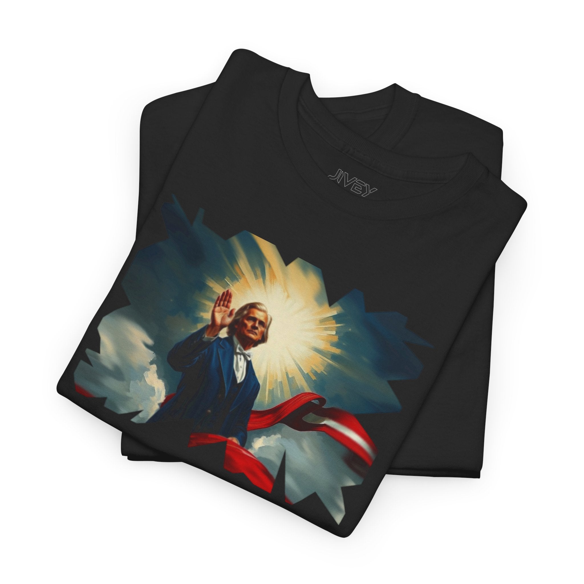 Pledge of Allegiance Oil Paint Unisex Heavy Cotton Tee