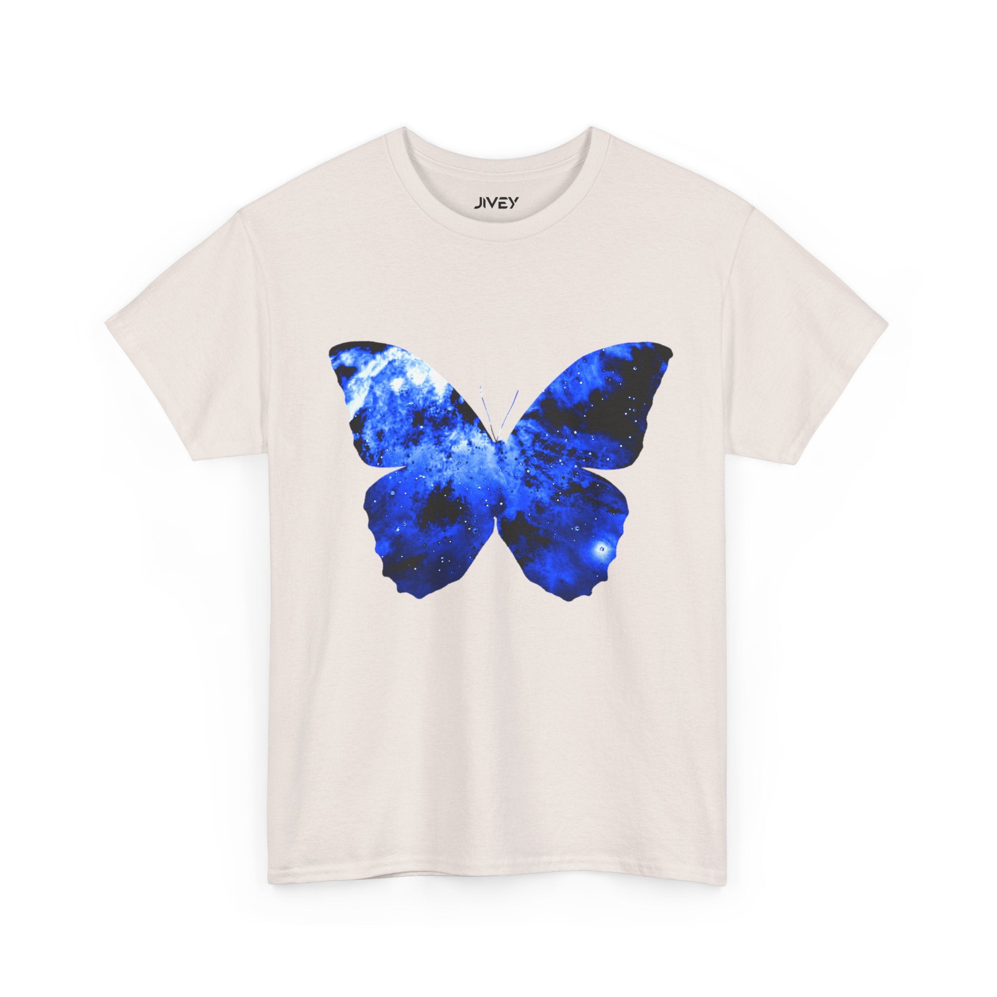 Butterfly Cosmos Silhouette Blue Lens Softstyle Cotton Tee