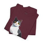 Cute Cat Cubist Style Heavy Cotton Tee