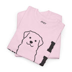 Single Line Pet Art Style Heavy Cotton Tee