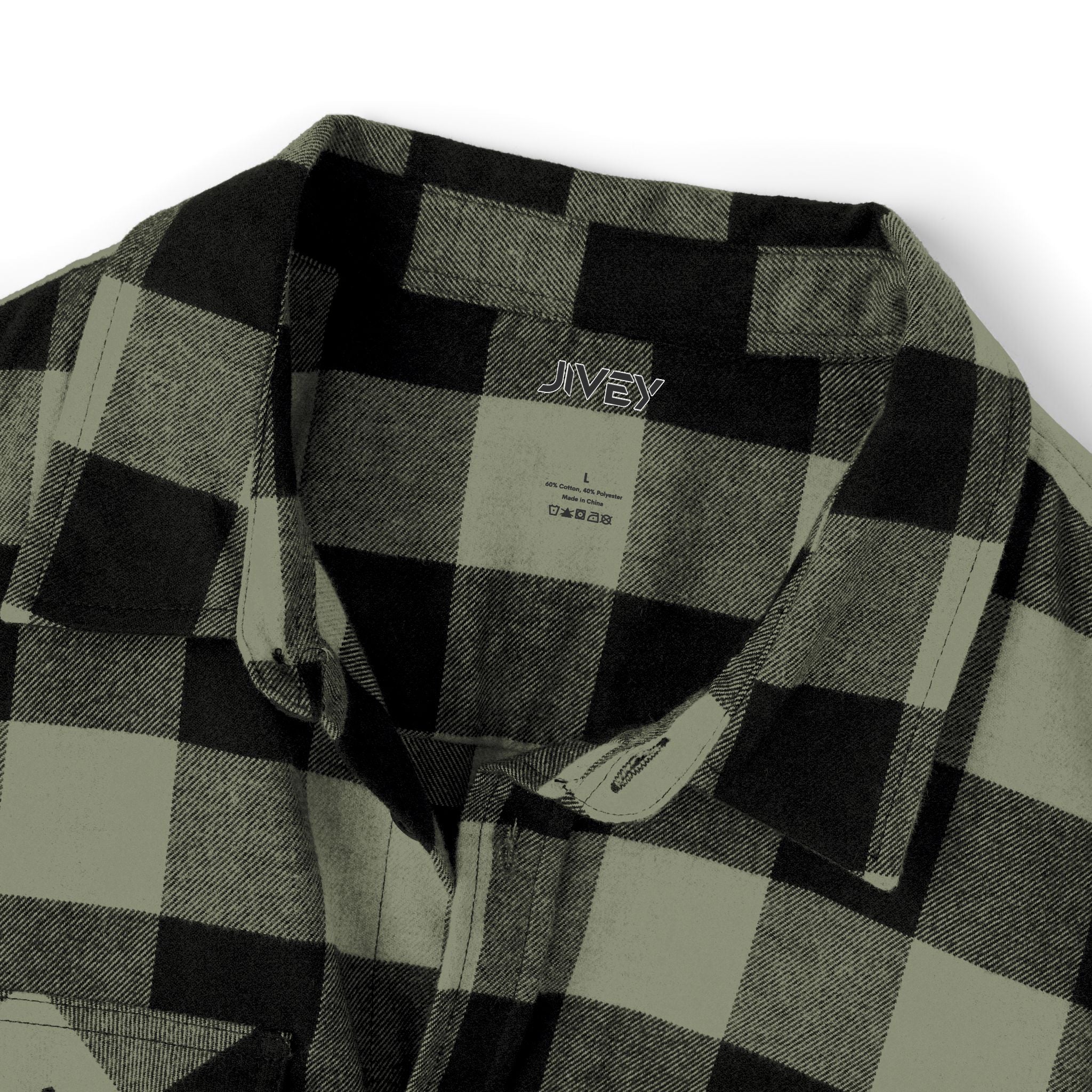 JIVEY Essentials Unisex Flannel Double Pockets Shirt