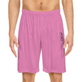 JIVEY Essentials Men's Moisture-wicking Pink Basketball Shorts