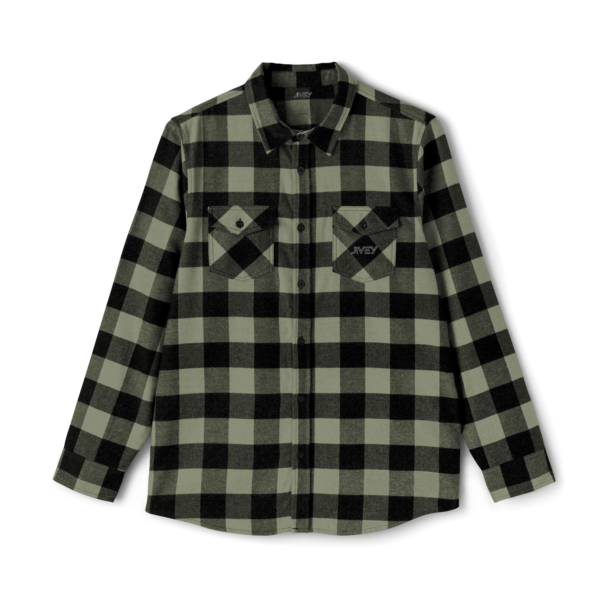 JIVEY Essentials Unisex Flannel Double Pockets Shirt