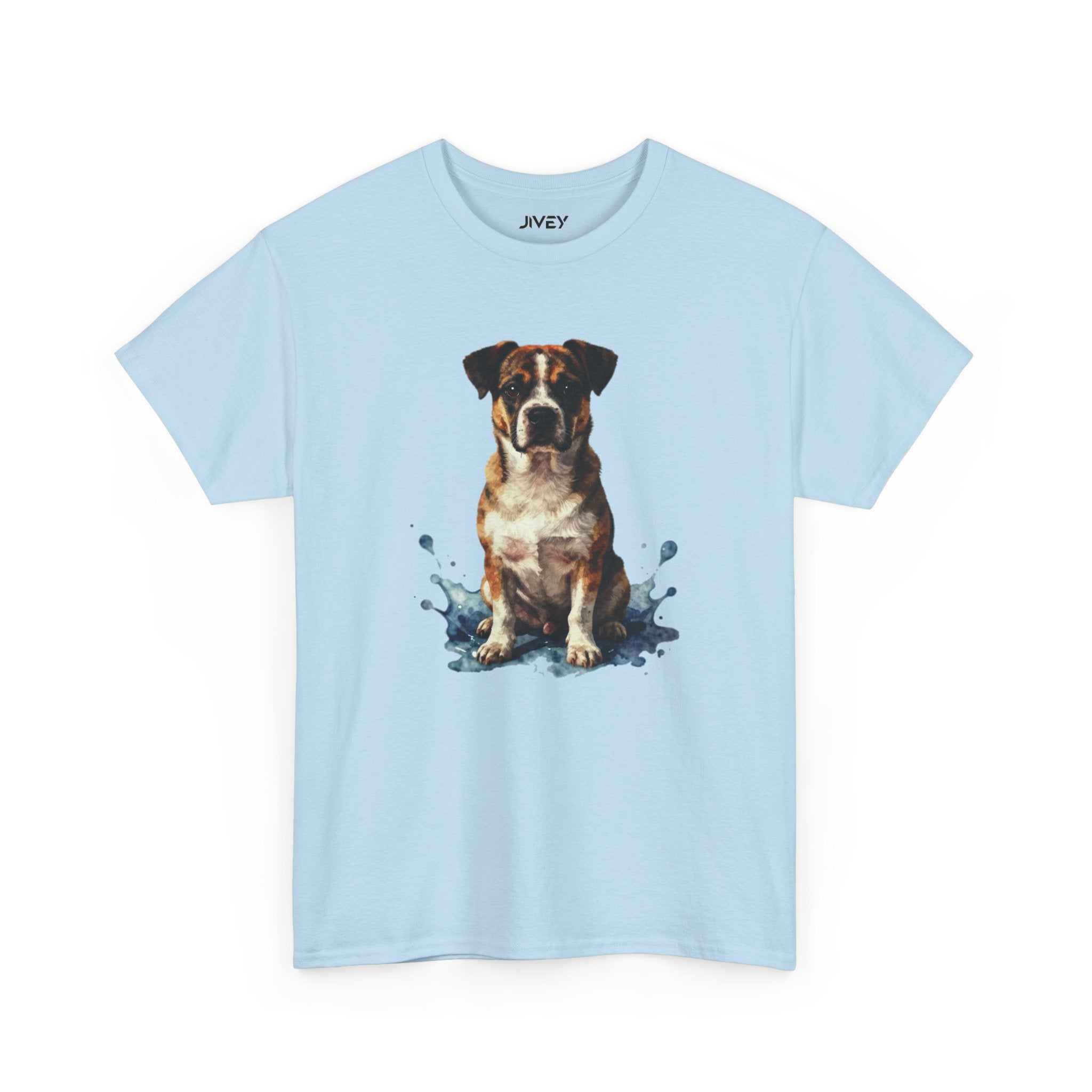 Watercolor Pet Splash Art Style Heavy Cotton Tee