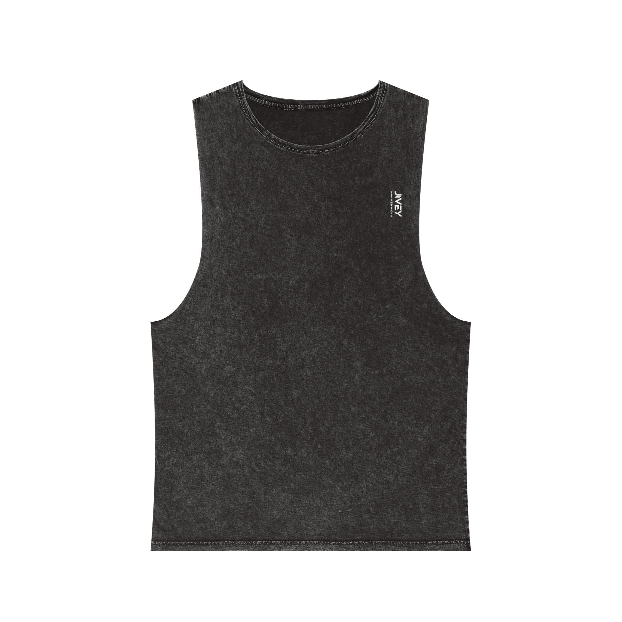 JIVEY Essentials Unisex Regular-fit Cotton Stonewash Tank Top