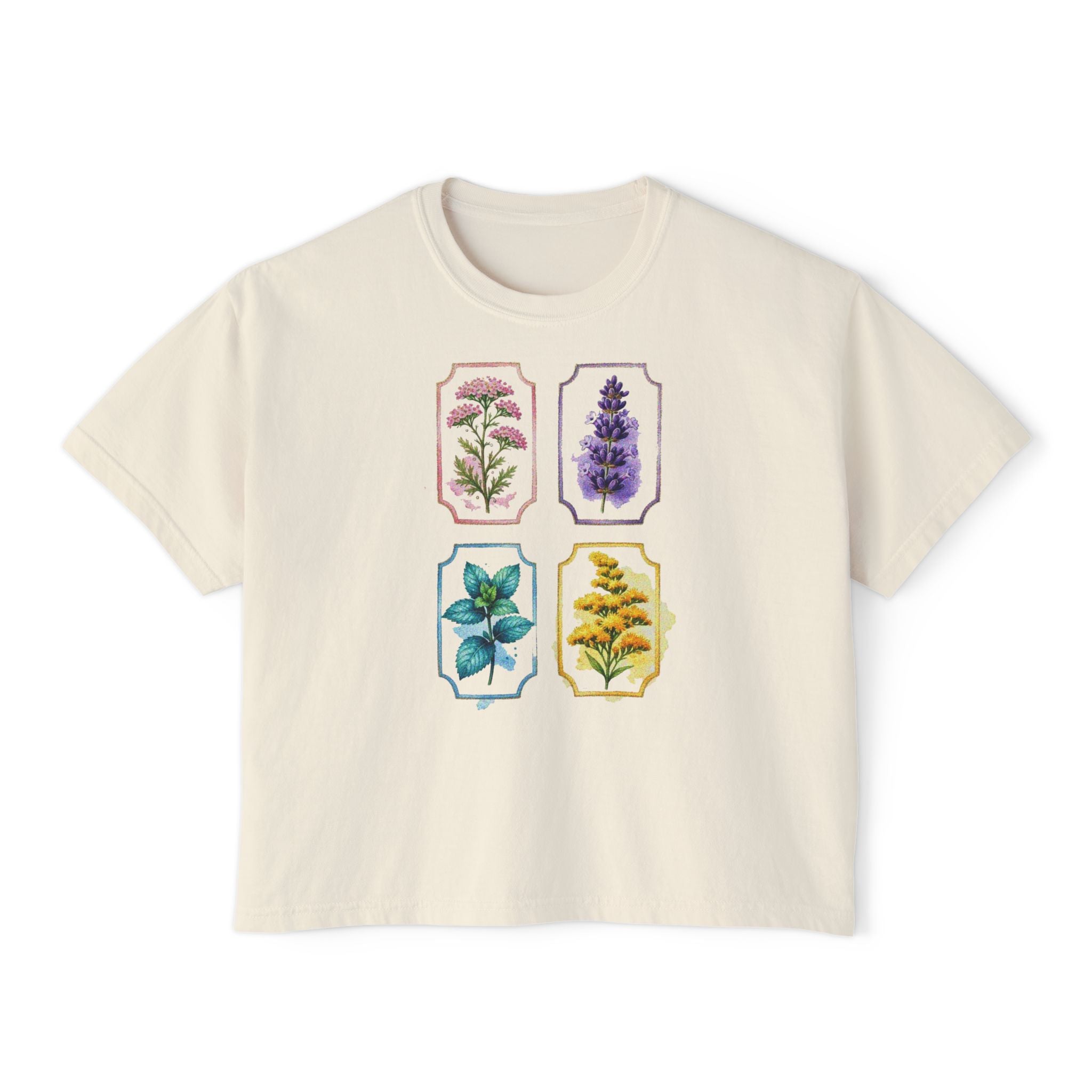 Art Print Crew Neck  Tee