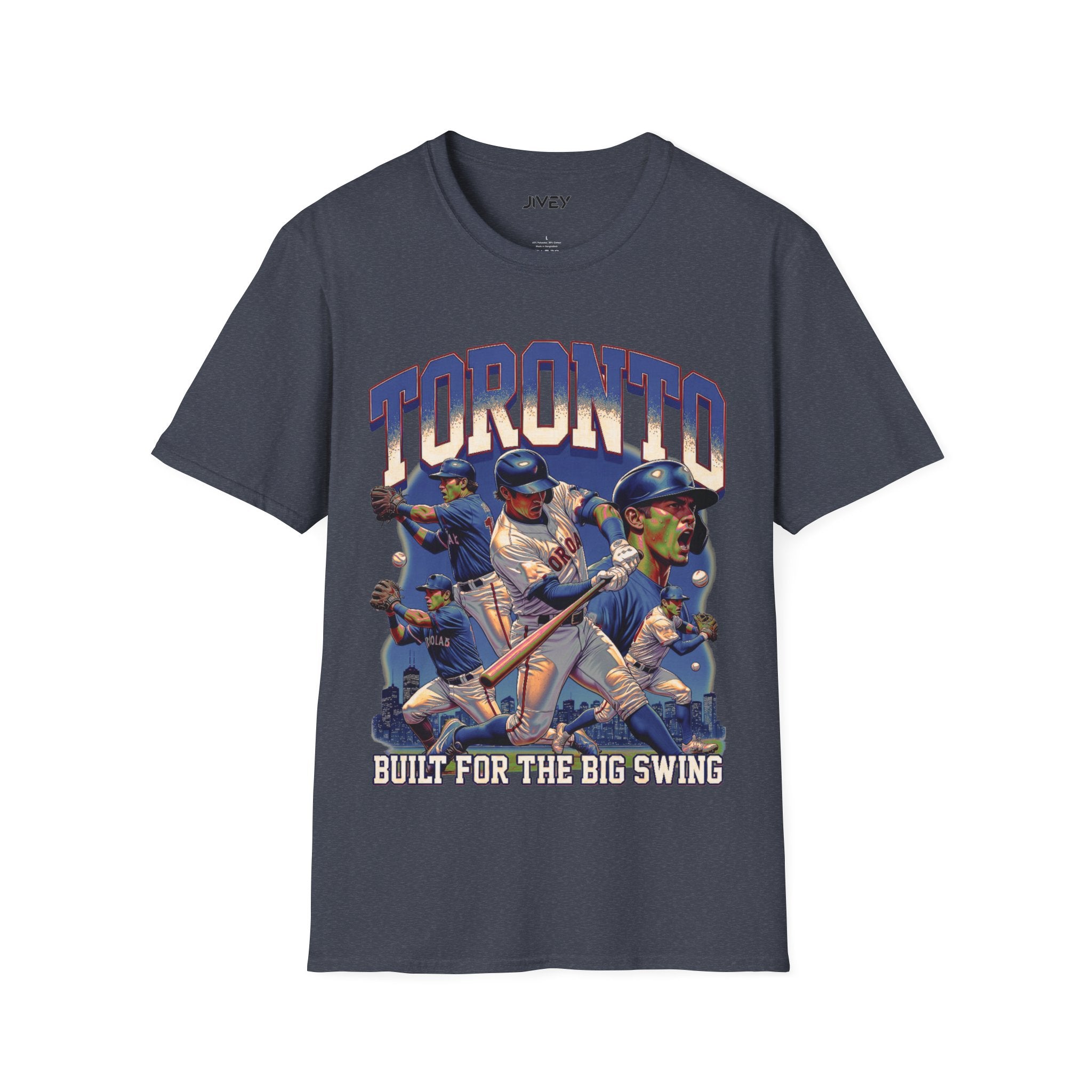 Toronto Baseball Big swing Grey Tone Tee