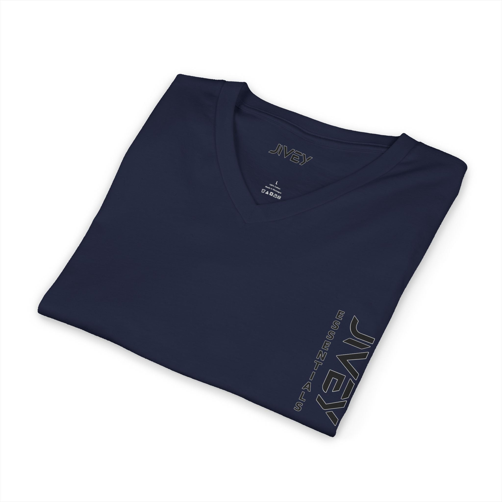 JIVEY Essentials Unisex Jersey Short Sleeve V-Neck Tee