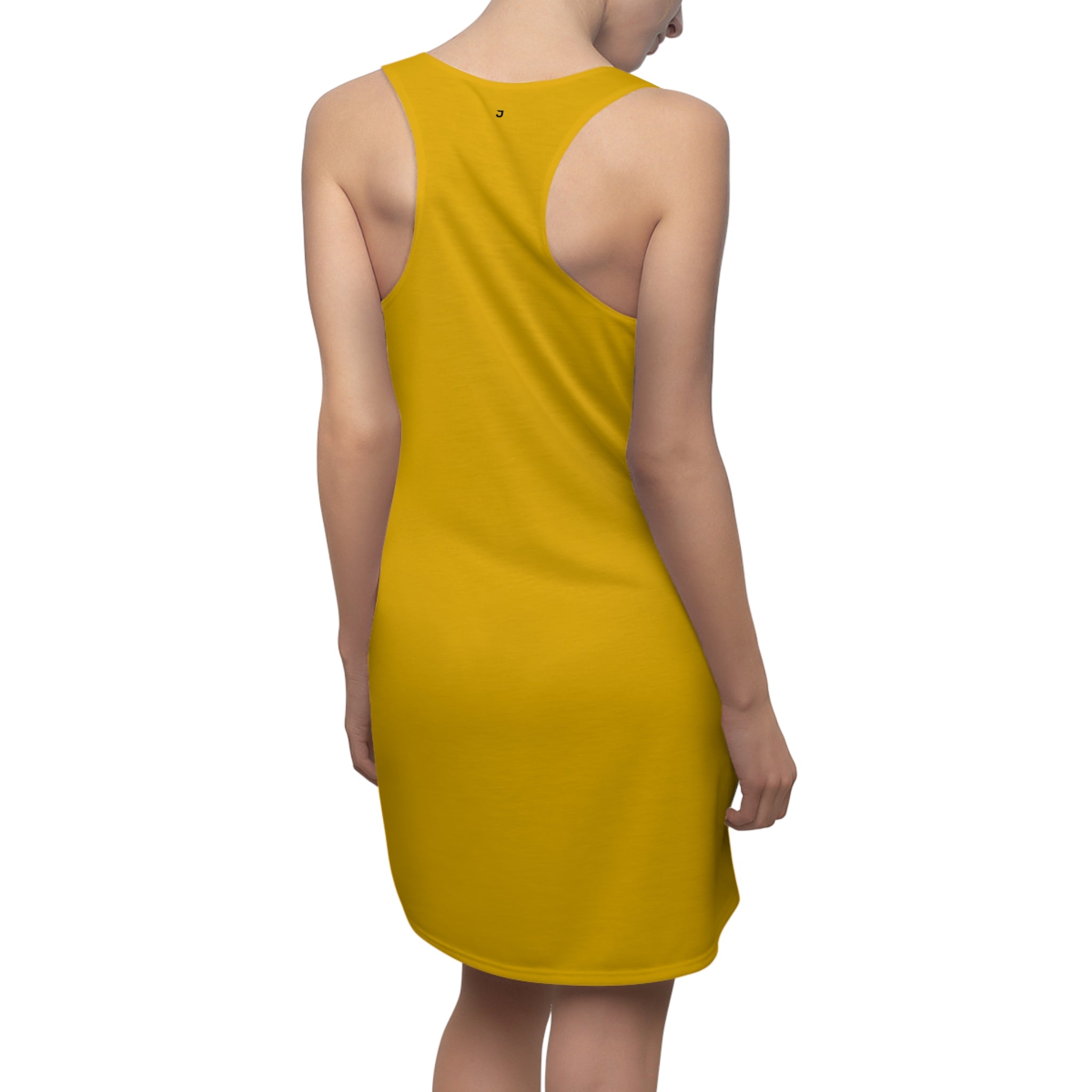 JIVEY Eminent Light-fabric Sporty-fit Mustard Racerback Dress