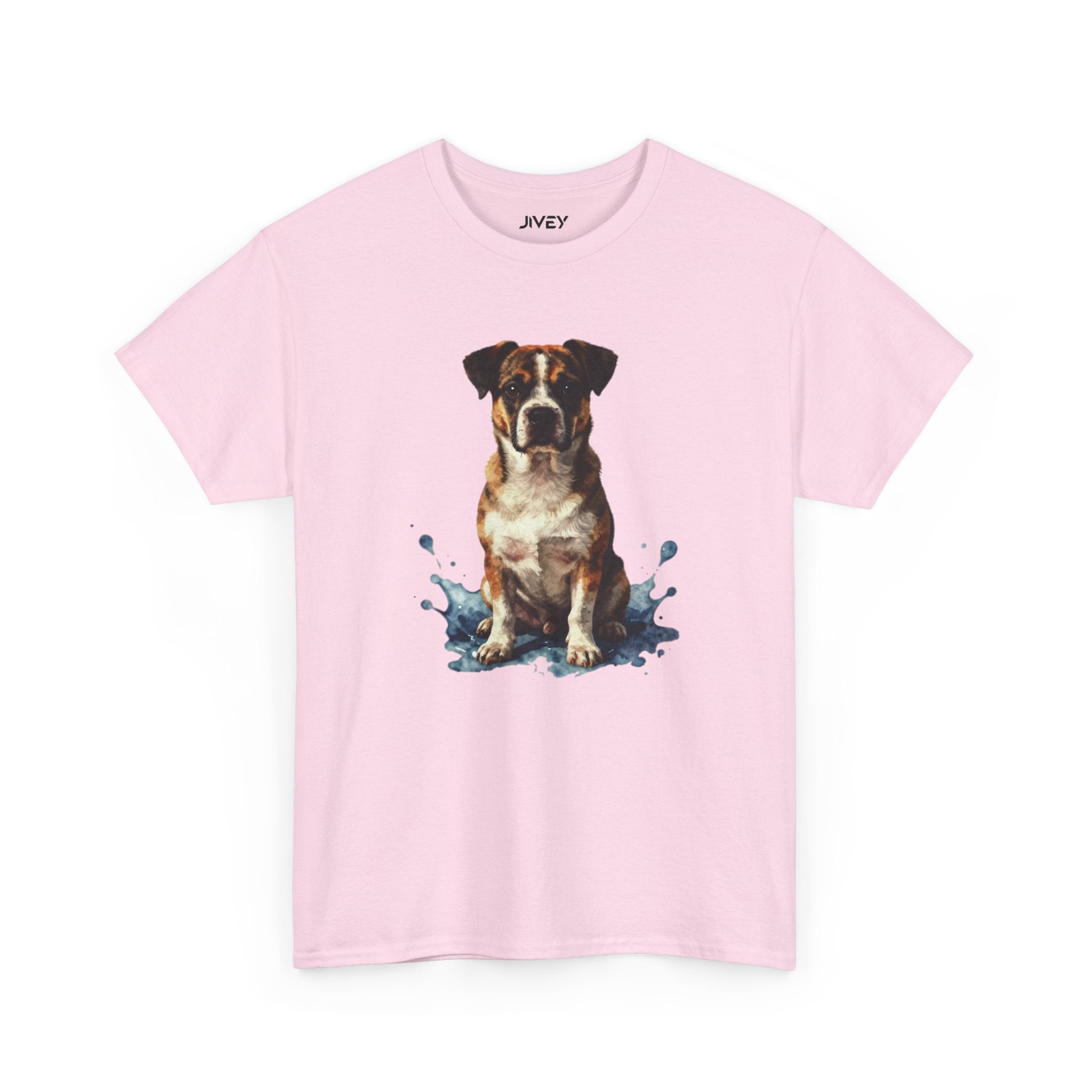 Watercolor Pet Splash Art Style Heavy Cotton Tee