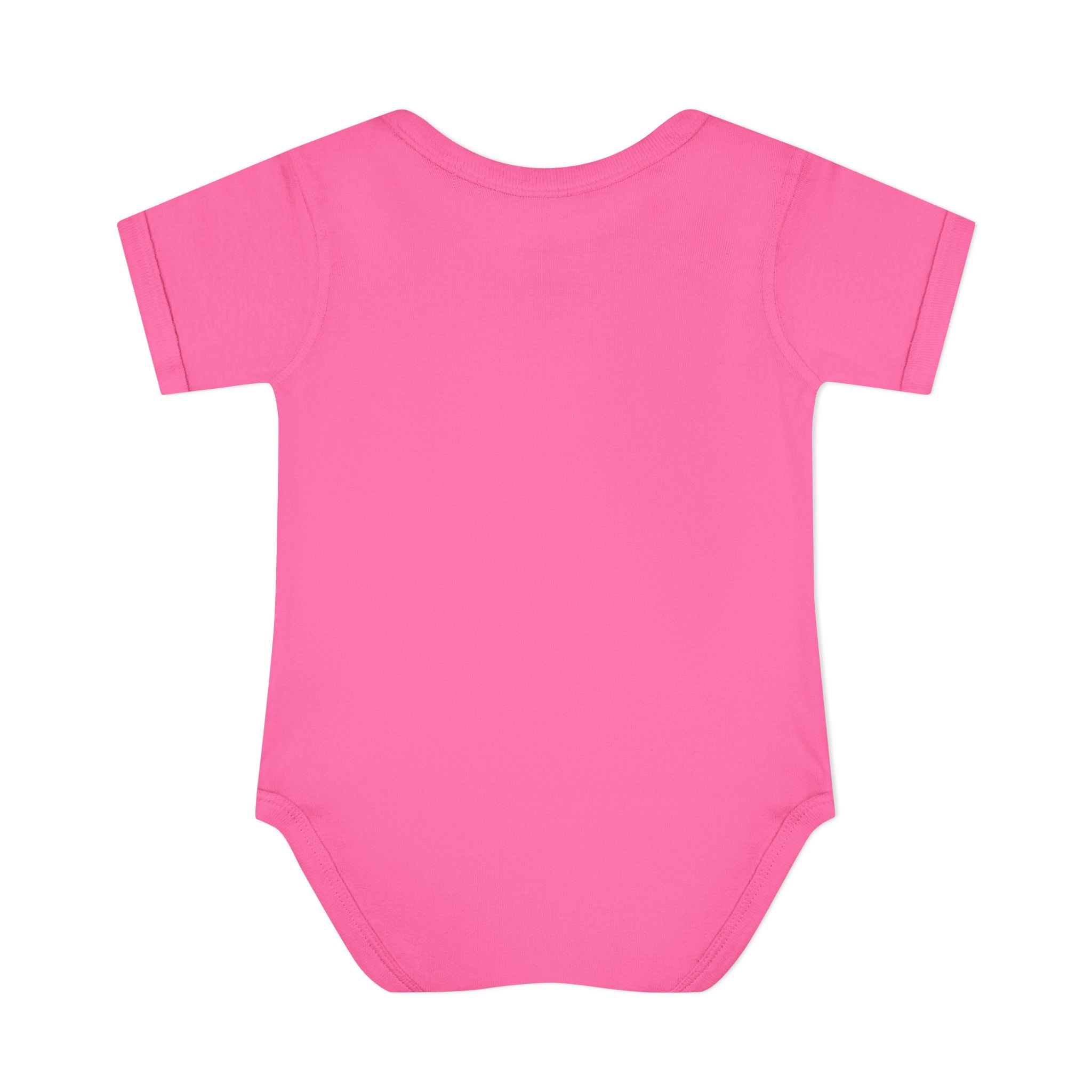 JIVEY Essentials Infant Baby Rib Short Sleeves Pink Bodysuit