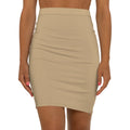 JIVEY Eminent Formal Slim-fit Mid-waist Tan Pencil Skirt