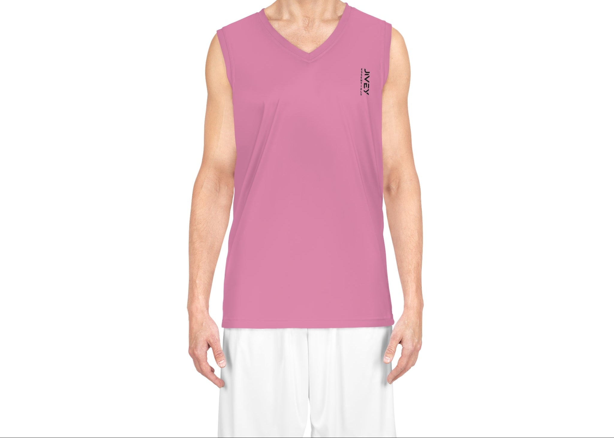 JIVEY Essentials Men's Moisture-wicking Cadillac Pink Basketball Jersey