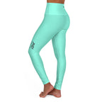 JIVEY Essentials Women's High Waisted Skinny-fit Light Aquamarine Yoga Leggings