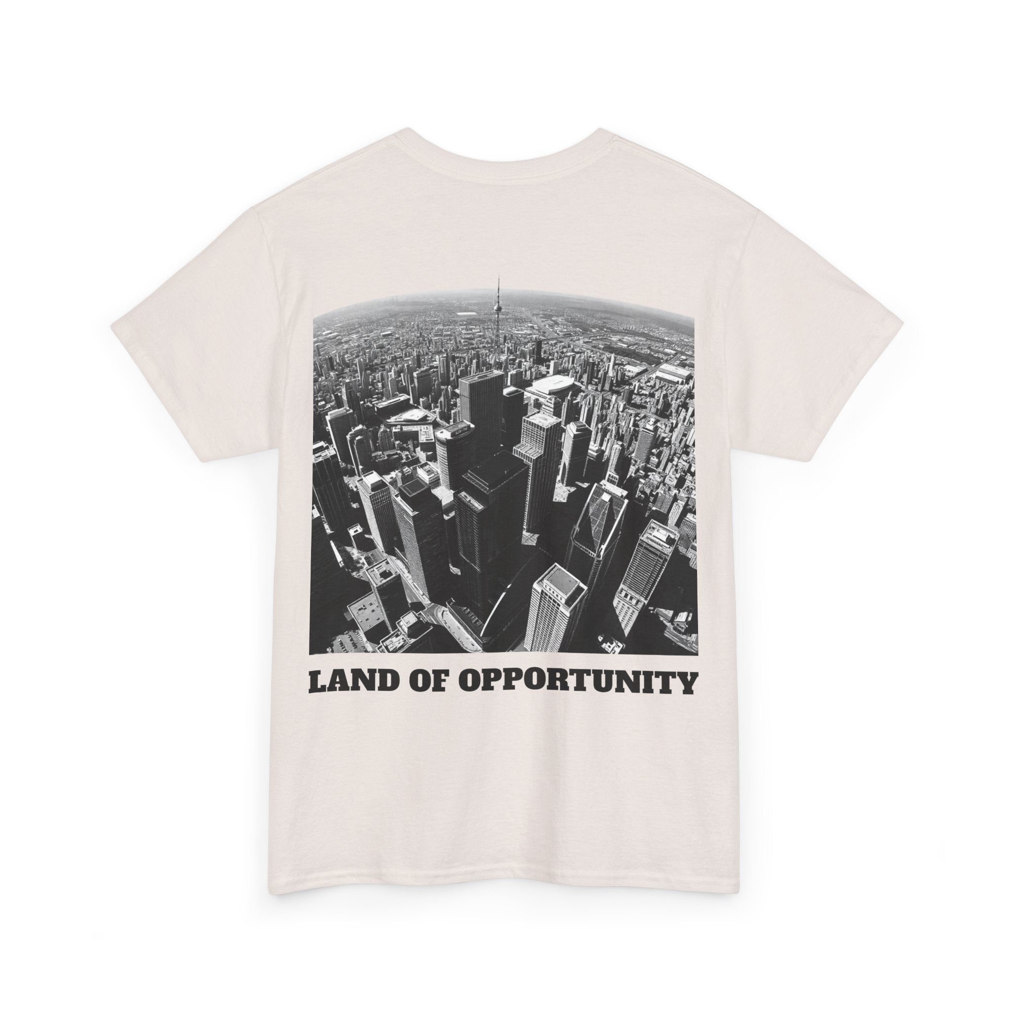 Land of Opportunity Unisex Heavy Cotton Full Back Print Tee