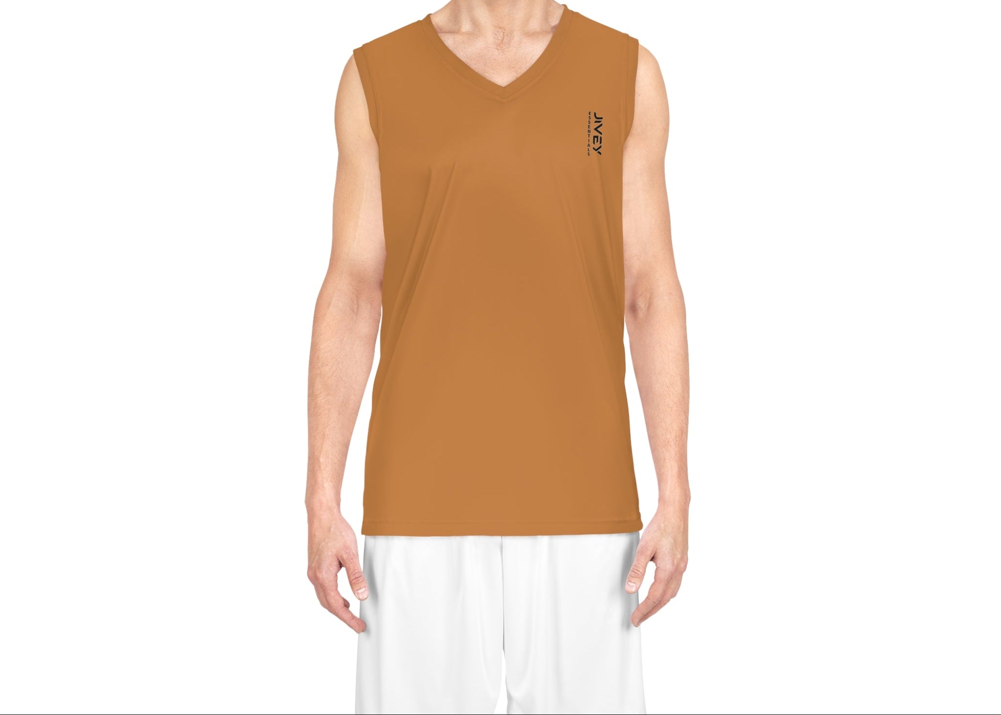 JIVEY Essentials Men's Moisture-wicking Tiger Orange Basketball Jersey