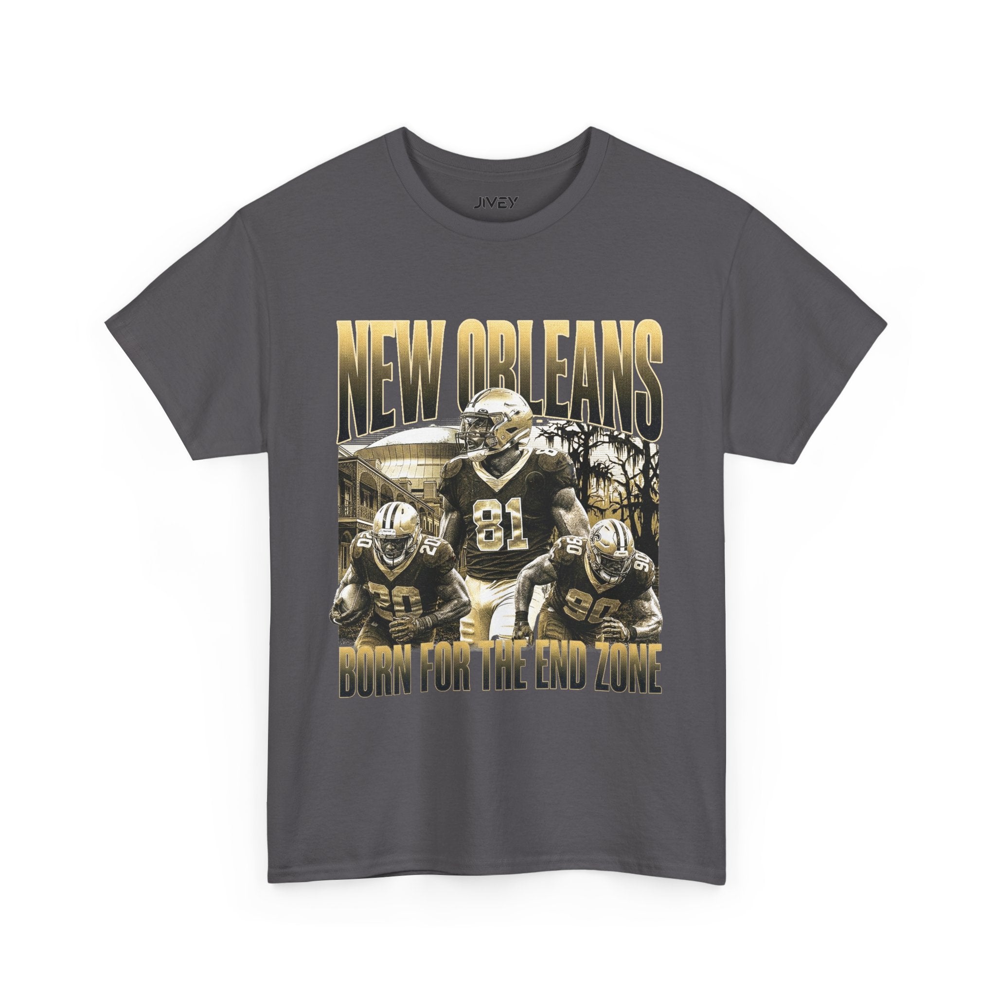 New Orleans End Zone Football Dark Tones T-shirt