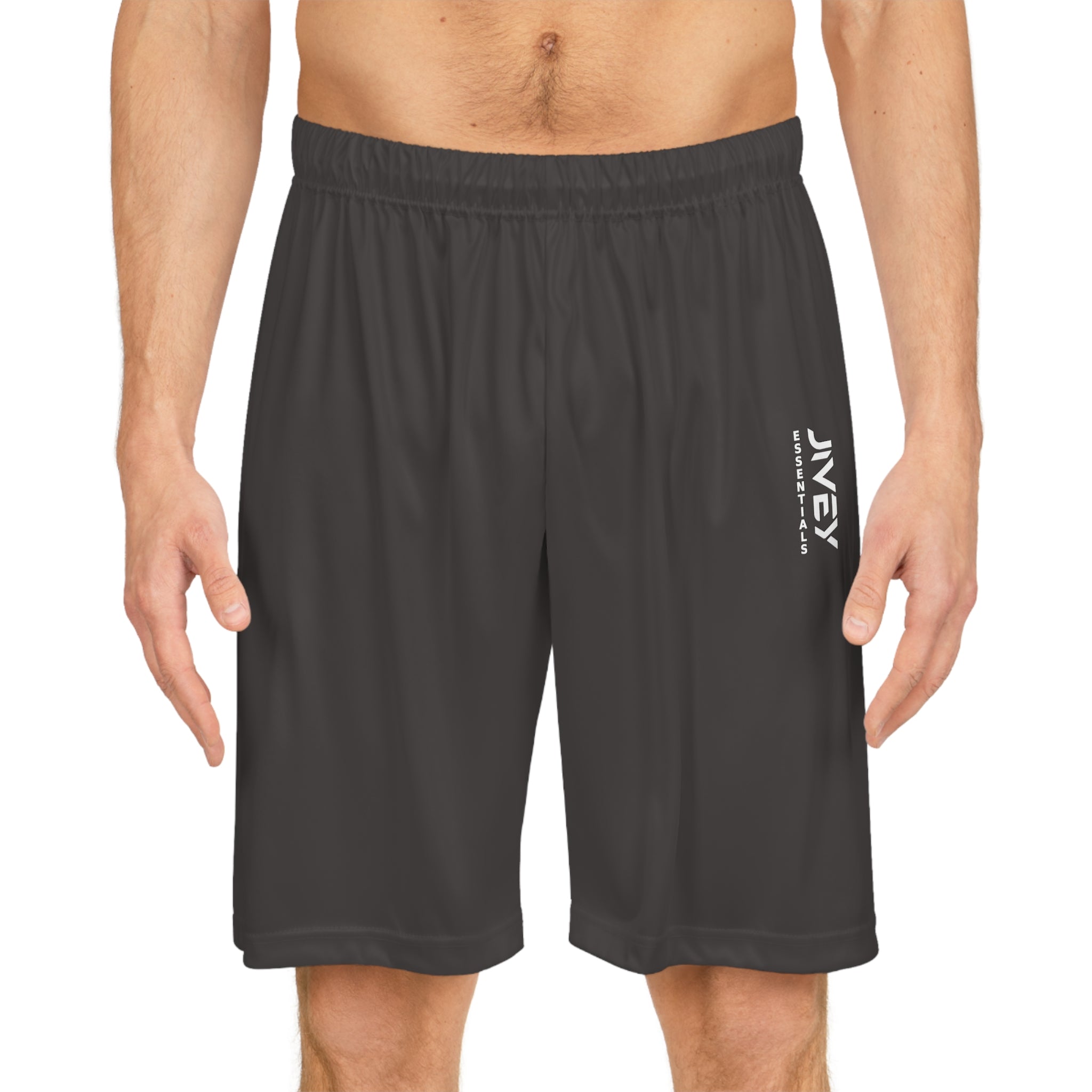 JIVEY Essentials Men's Moisture-wicking Grey Basketball Shorts
