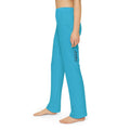 JIVEY Essentials Light-fabric Brushed Poly Cyan Kids Lounge Pants