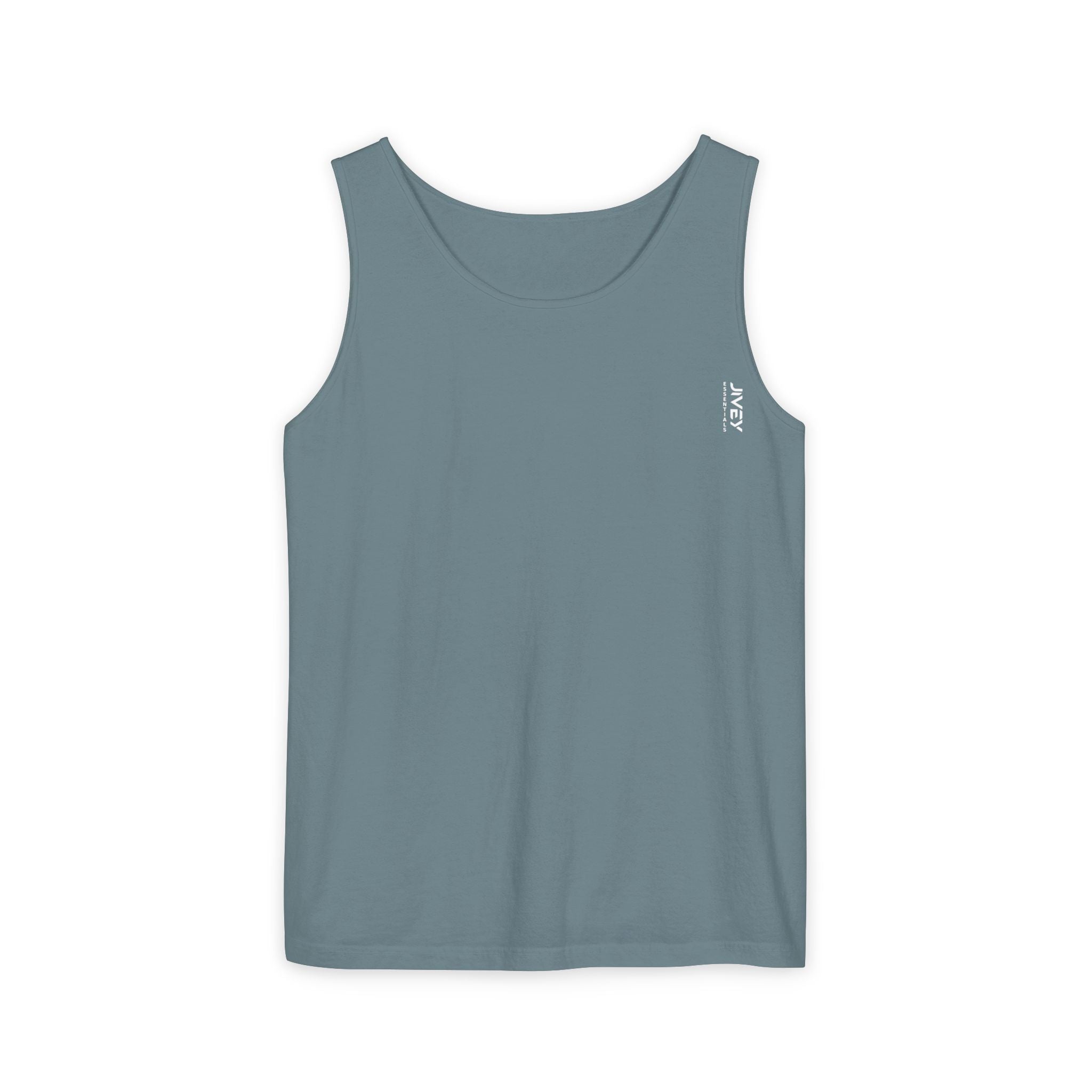 JIVEY Essentials Unisex Relaxed-fit Dark Garment-Dyed Tank Top