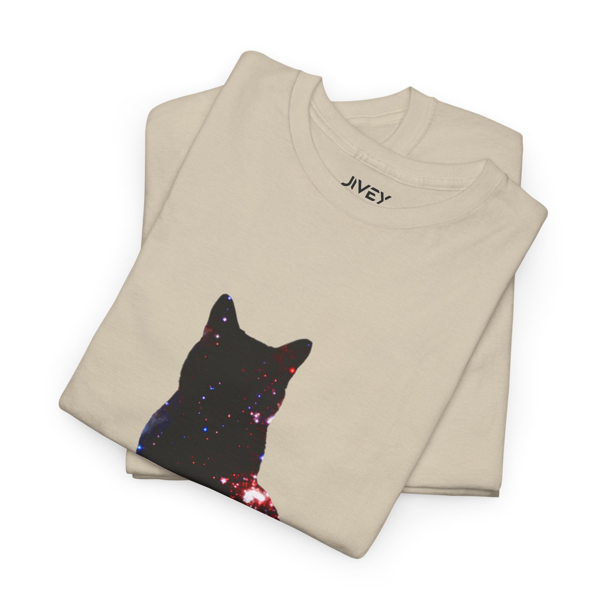 Cat Cosmos Silhouette Softstyle Cotton Tee