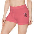 JIVEY Essentials Women's Brushed Faux Skinny-fit Pastel Red Shorts