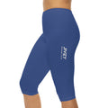 JIVEY Essentials Women’s Skinny-fit Dry Breathable Capri Monte Carlo Blue Leggings