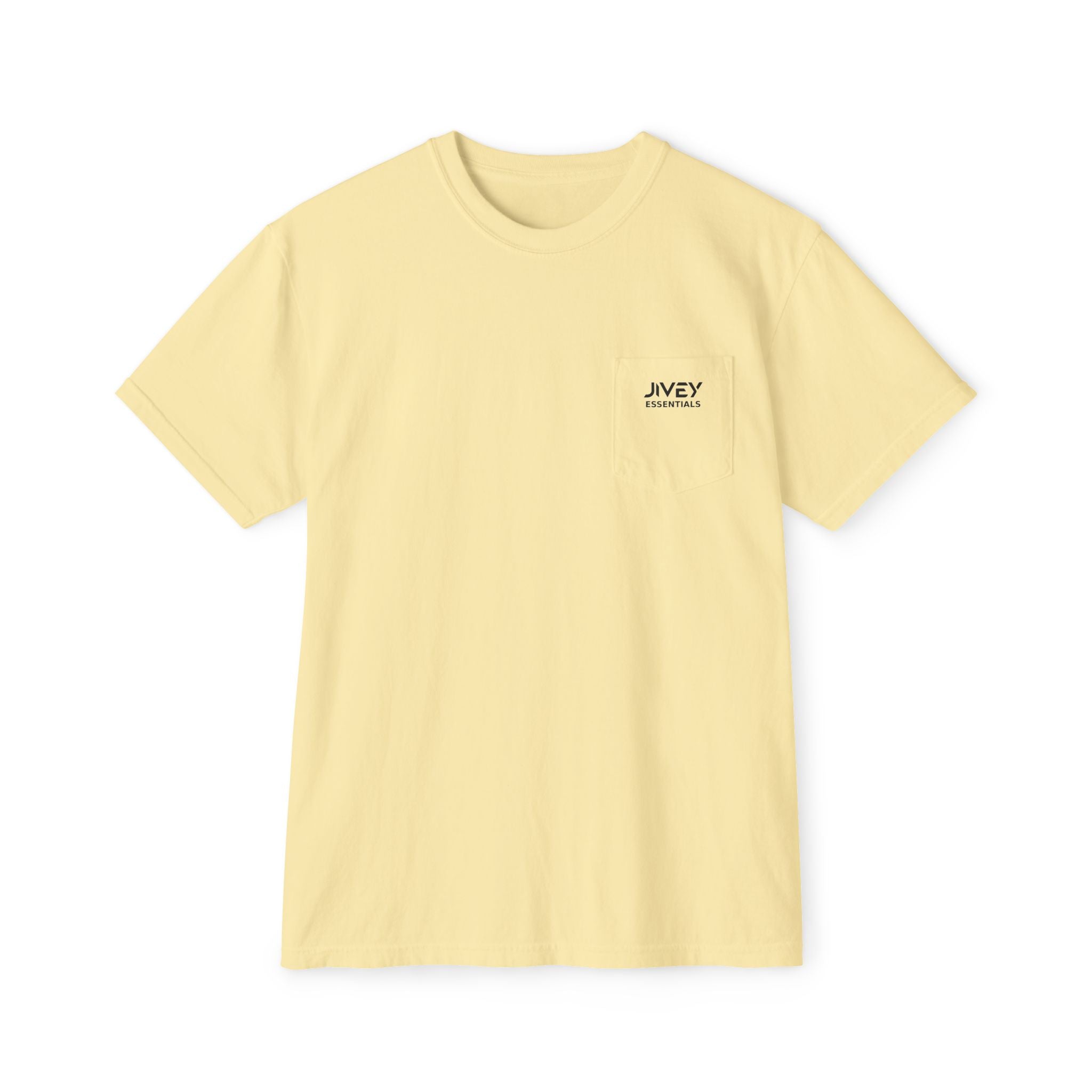 JIVEY Essentials Unisex Garment-Dyed Pocket T-Shirt